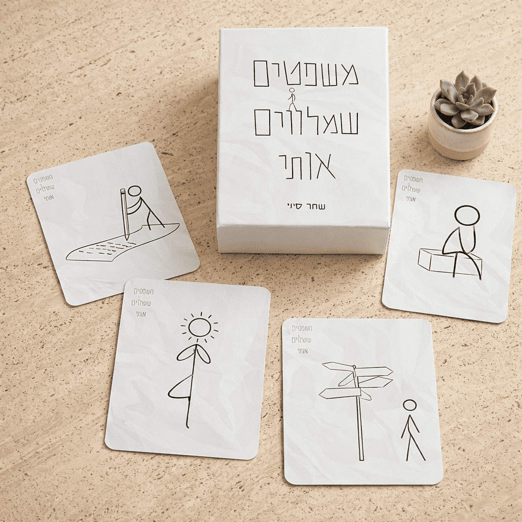 ערכת קלפים טיפוליים עם איורים ודימויים
